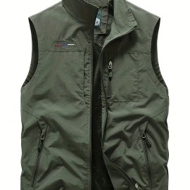 Men's Zipper Pockets Cargo Vest - Casual Outdoor Fishing and Photography Outwear