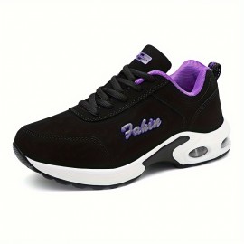 Women's Chunky Sneakers, Casual Lace Up Outdoor Shoes, Comfortable Low Top Running Shoes