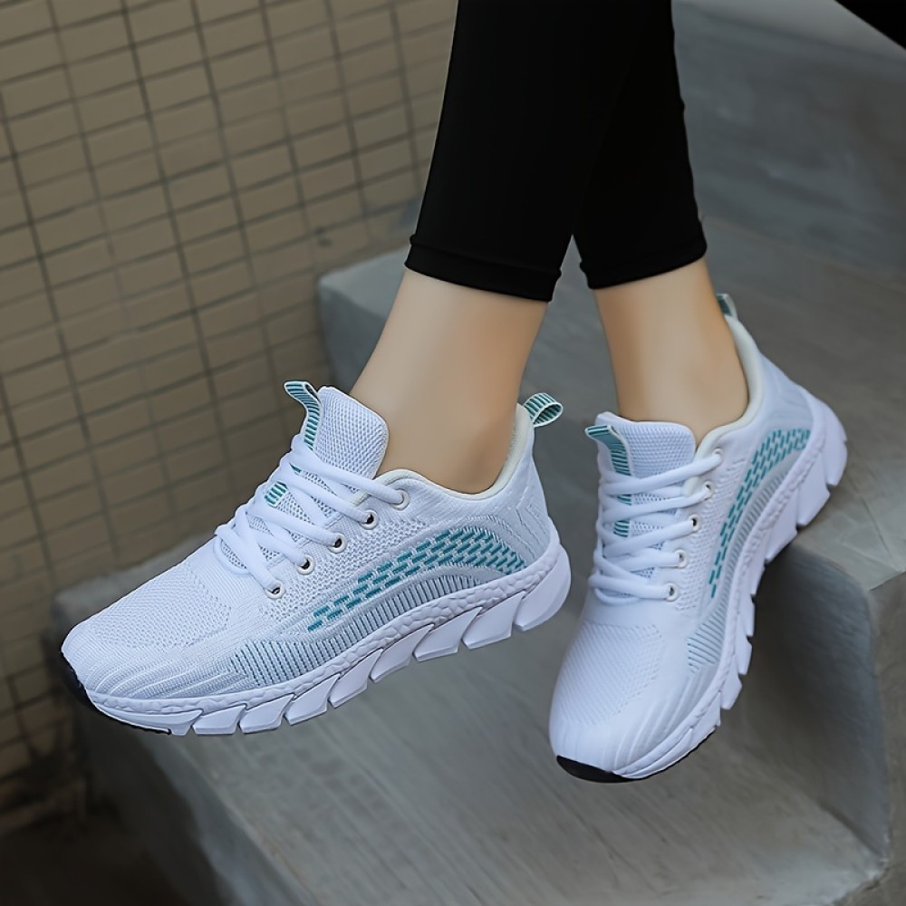 Women's Breathable Mesh Sneakers, Lightweight Comfort Running Shoes, Comfortable Low Top Sport Shoes