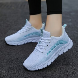 Women's Breathable Mesh Sneakers, Lightweight Comfort Running Shoes, Comfortable Low Top Sport Shoes