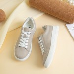 Women's Lace Up Classic Fashion Sneakers, Comfortable Soft Sole Lightweight Walking Skate Shoes