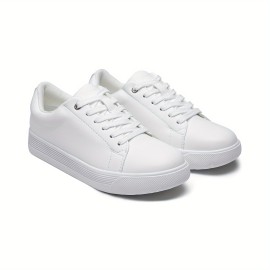 Women's Lace Up Classic Fashion Sneakers, Comfortable Soft Sole Lightweight Walking Skate Shoes