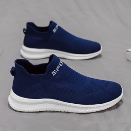 Men's Lightweight Breathable Slip-on Sneakers, Running Shoes