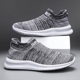 Men's Lightweight Breathable Slip-on Sneakers, Running Shoes