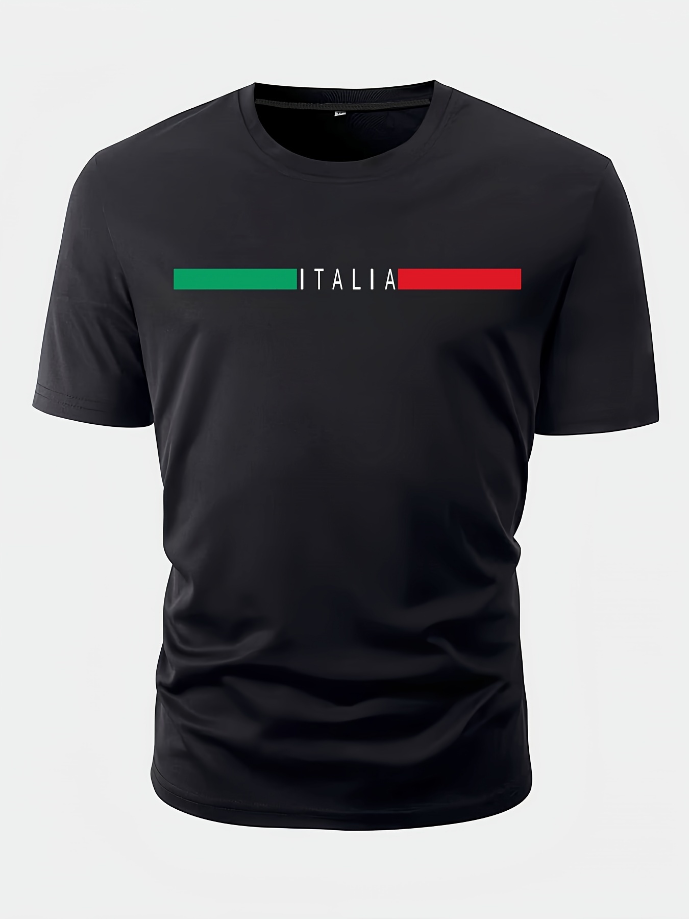 italia print mens graphic design crew neck active t shirt casual comfy tees tshirts for summer mens clothing tops for daily gym workout running details 0