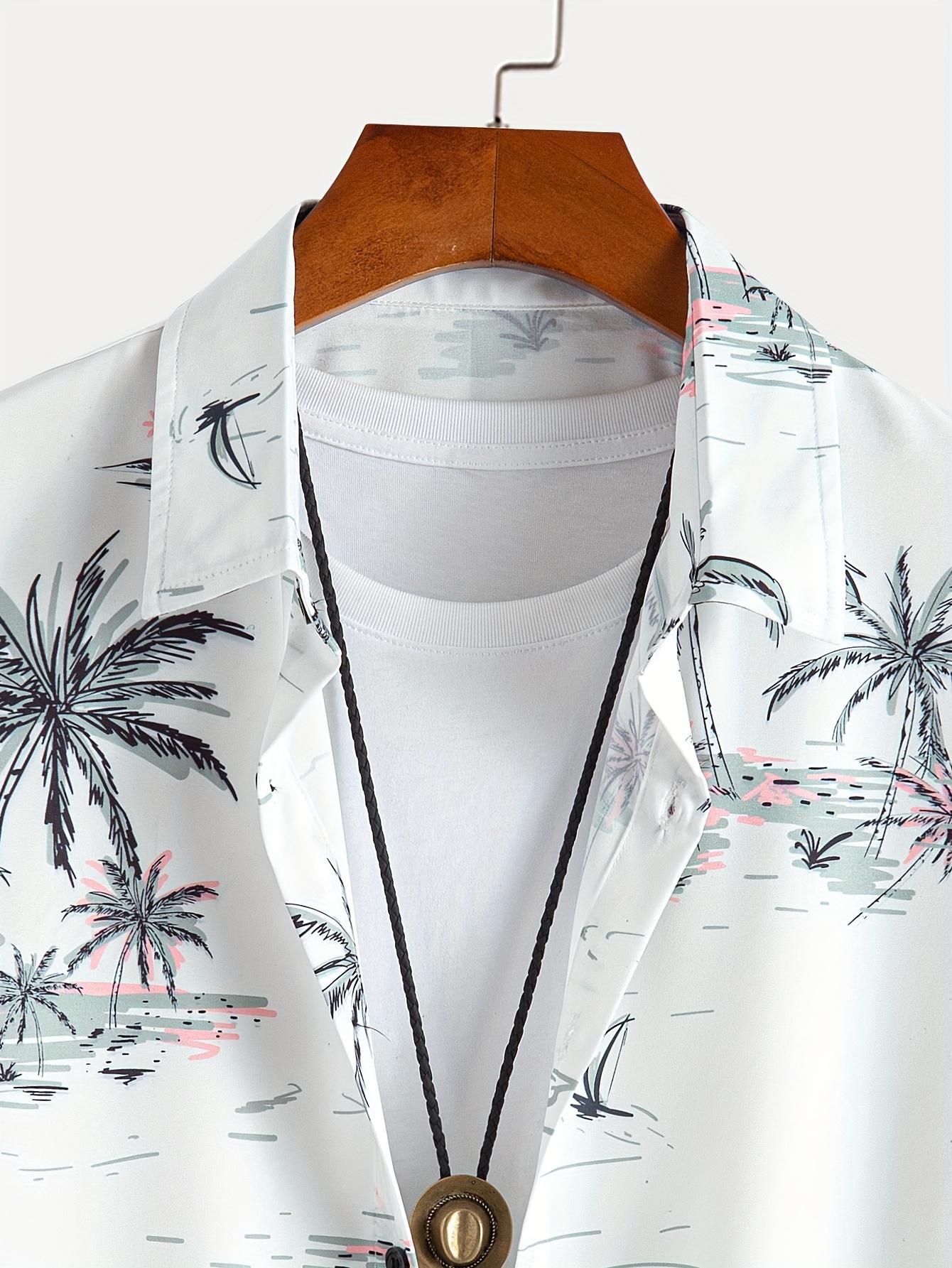 mens shirt top coconut tree print camp collar bowling shirts short sleeve closure summer male casual button up shirt for daily vacation resorts beach shirts for men details 3