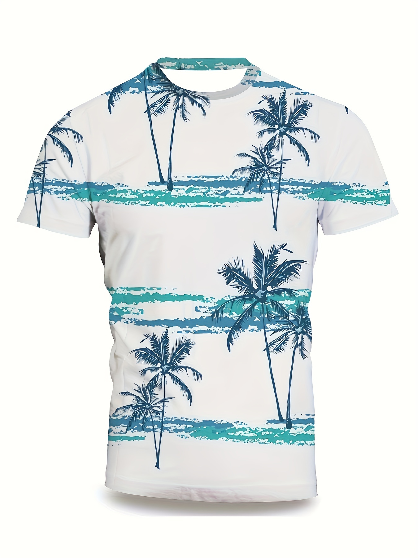 coconut tree 2pcs trendy outfits for men casual crew neck short sleeve t shirt and shorts set for summer mens clothing vacation workout details 0