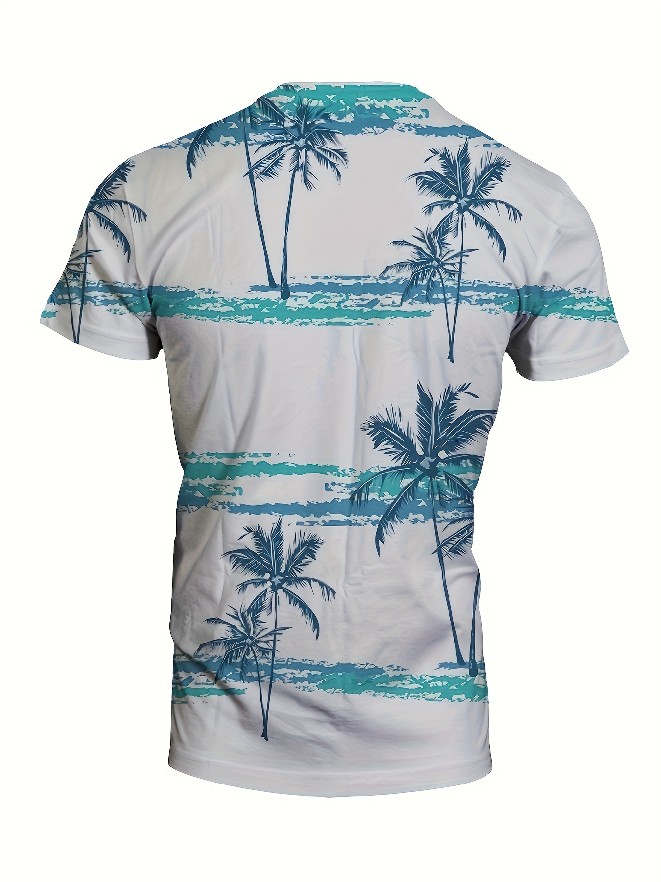 coconut tree 2pcs trendy outfits for men casual crew neck short sleeve t shirt and shorts set for summer mens clothing vacation workout details 2