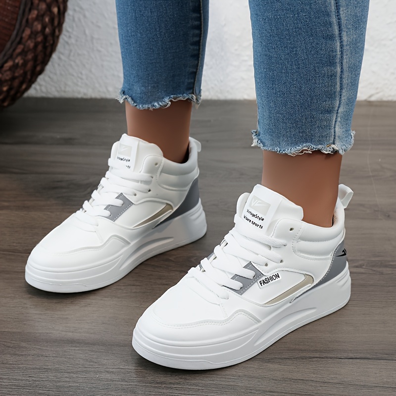 high top skate shoes women s casual lace outdoor shoes women details 2