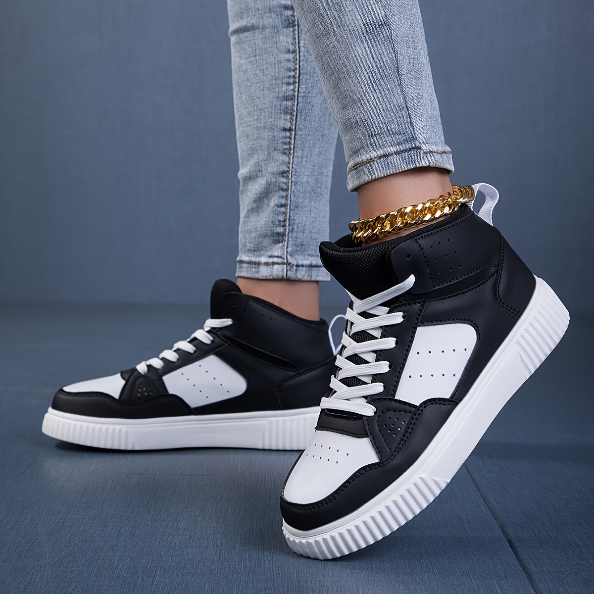 breathable fashion sneakers women s high top colorblock details 1