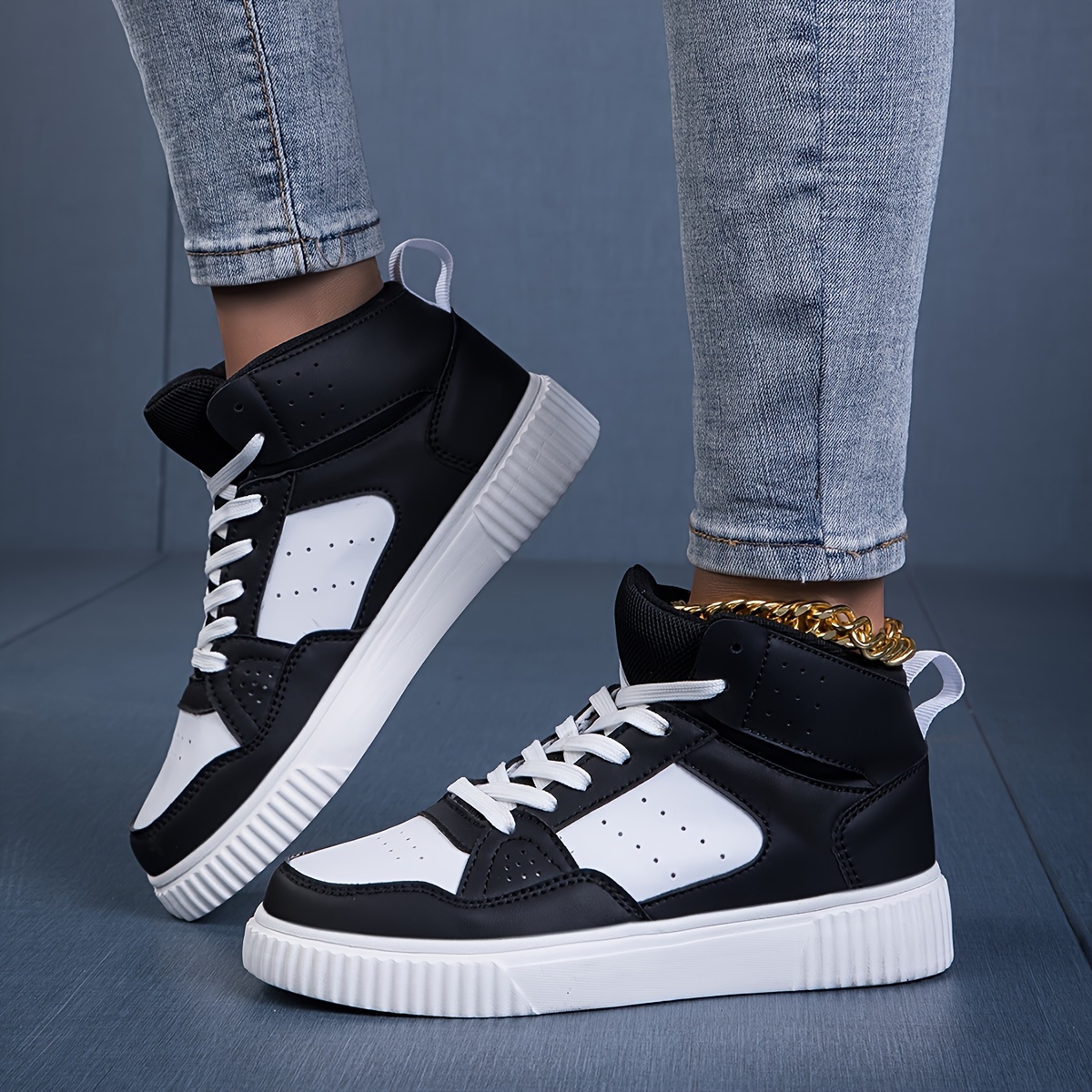 breathable fashion sneakers women s high top colorblock details 2