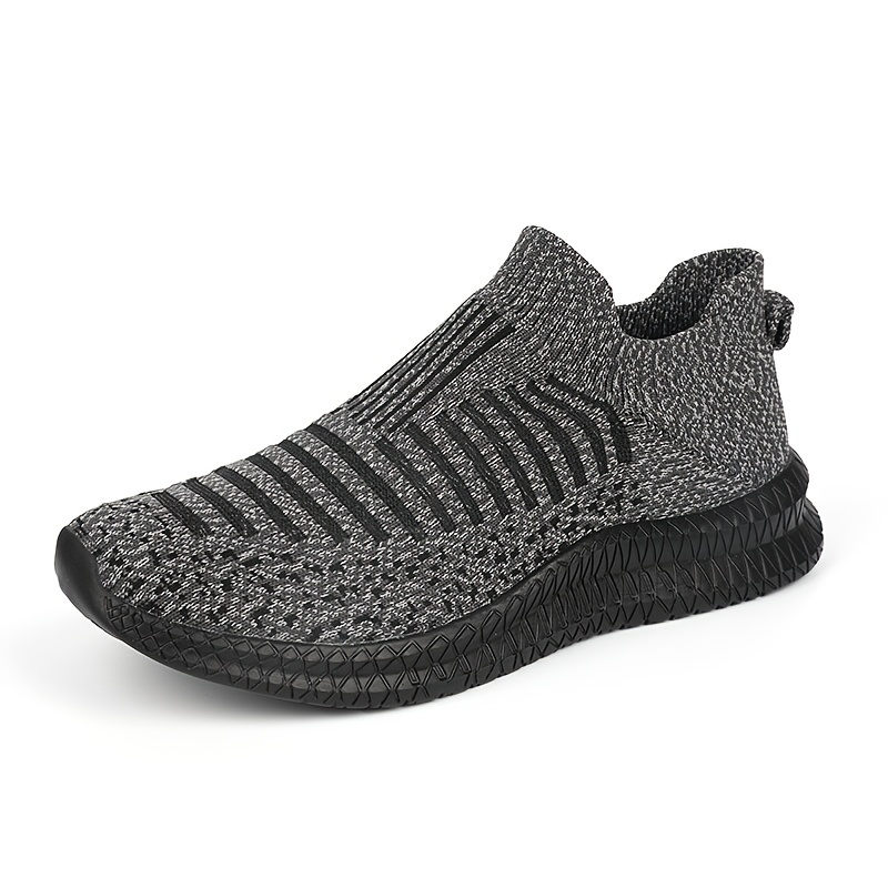 breathable slip sneakers men s fashion knit anti skid details 3