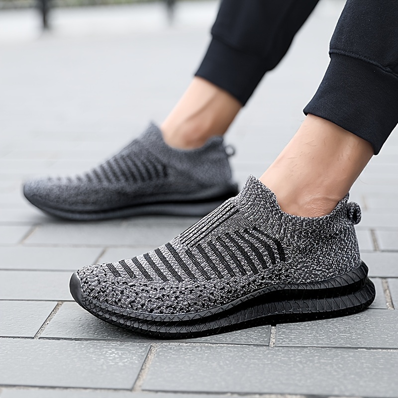 breathable slip sneakers men s fashion knit anti skid details 8