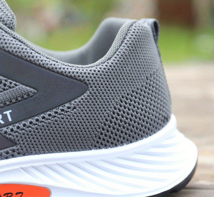 knit breathable sneakers men s trendy solid colour woven details 4