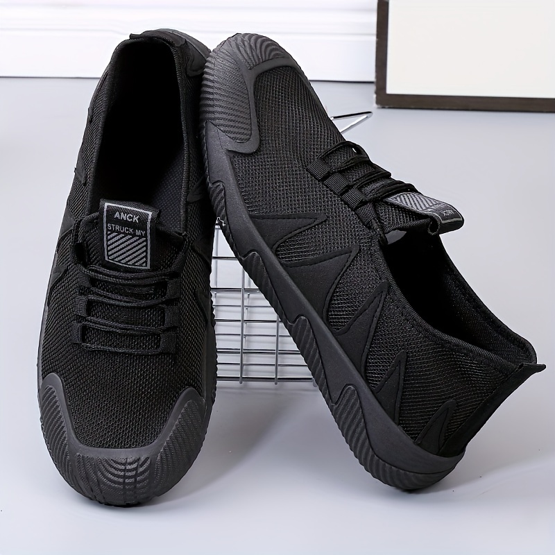 Men s Durable Breathable Sneakers, Slip On With Adjustable Lace Non Slip For Camping Walking details 2